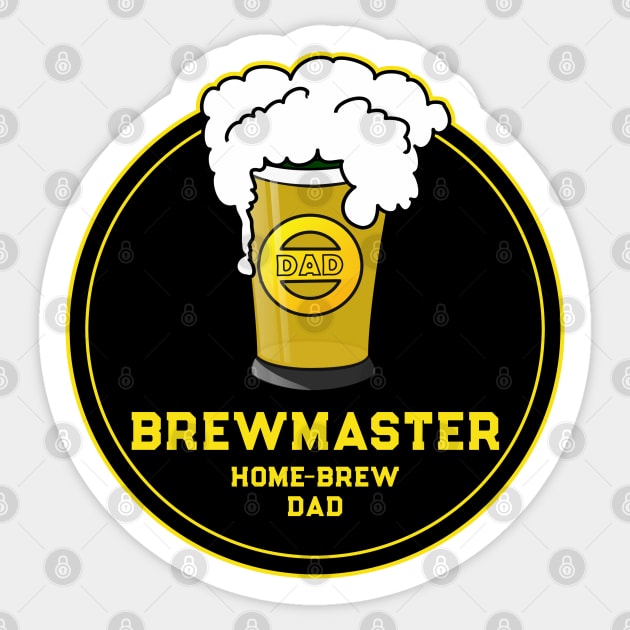 Brewmaster Beer home-brew Dad T-Shirt Sticker by HolidayBug